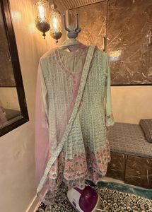 Elegant Anarkali Sharara Suit Set