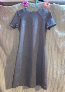 Simple Grey Short Sleeve Dress