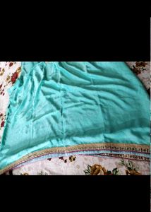 Beautiful Blue Saree with Embroidered Blouse