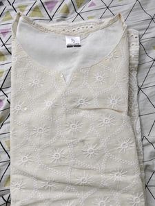 Elegant Chikankari Kurti with dupatta