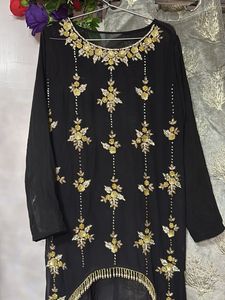 Embellished Black Kurta and sharara