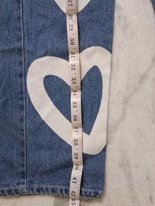 Heart Design Denim Jeans