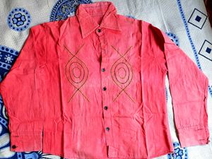 Embroidered Pink Shirt