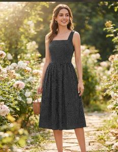 Chic Polka Dot Midi Dress