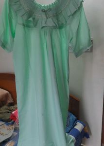 Light Green Smocked Nightgown