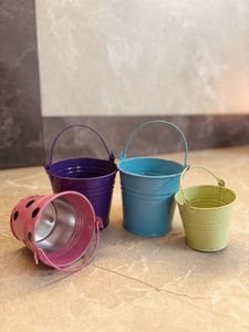 Set of 4 Mini Decorative Buckets