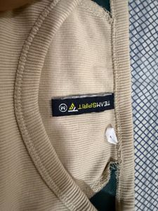 Beige T-Shirt with Soccer Graphic