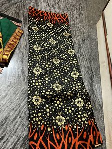 Black Saree Polysilk