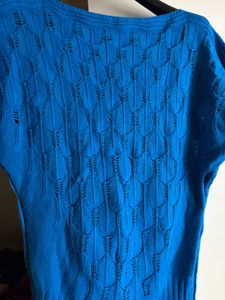Blue Knit Top