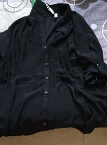 Chic Black Button-Down Shirt