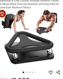 NEW Ab Wheel Roller Exercise Machine with Knee Mat