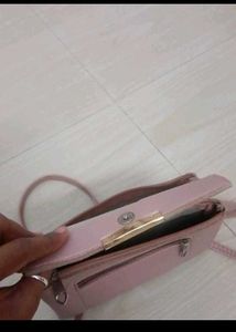 Combo Of Grey Small  Batua &amp; Pink Side Siling  Bag