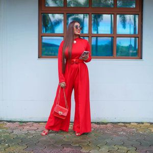 wide leg drape jumpsuit