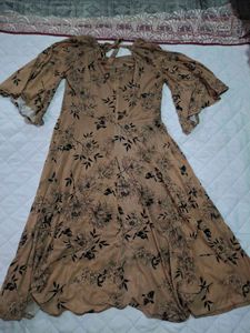 Boho Floral Print Midi Dress