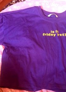 Glitzchez Purple T-Shirt size =M