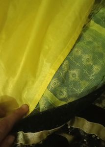Parrot Gawn With Dupatta