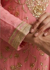 pink embroidered suit set
