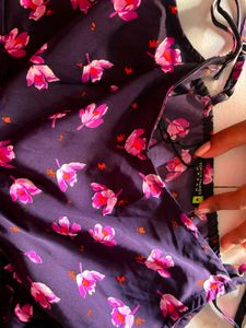 womens summer floral purple dress