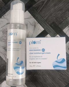 Plum Rice Water & Niacinamide Toner & Cream
