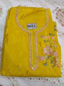 Yellow Embroidered Suit piece