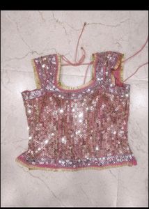Peach Lehenga With 2 Blouse Options