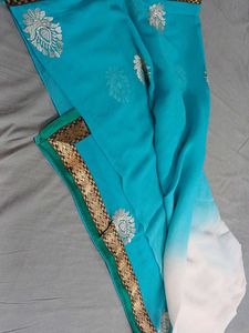 Blue and White Combination Saree Good Combinatio