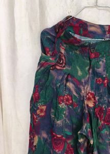 Vintage Floral Wide Leg Pants