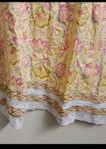 Yellow Printed Kurta Set with Dupatta