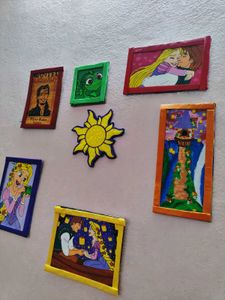 Handmade Disney Tangled Wall Decor –  7 -paintings