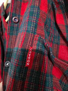 Red &amp; Green Plaid Button-Up Shirt