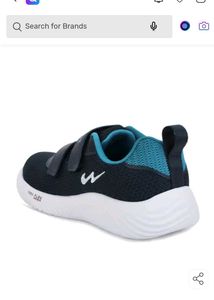 Campus Blue Patterned Hook-and-Loop Shoes