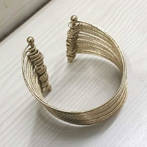 Gold Multi-Strand Cuff Bracelet