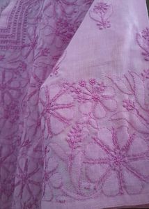 lilac authentic Chikankari Kurti