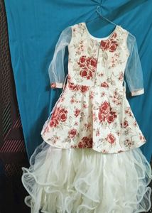 Floral Girls Party Dress(Free Gift)