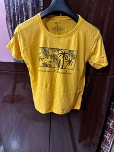 Yellow "Summer Paradise" Graphic T-Shirt