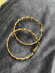 Bronze Oxidised Hoop Earrings