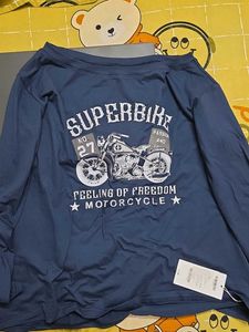 Superbike Graphic Print Long Sleeve Top