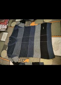 Stylish Striped V-Neck Men's Sweater
