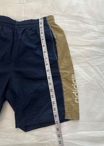 Adidas Navy Blue &amp; Tan Shorts