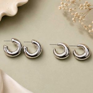 Chunky Hoop Earrings Set of 2