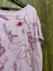 Sparkling Floral Embellished Top(Brand new )