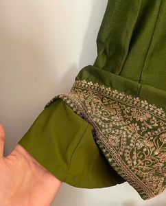 Regal Olive Anarkali