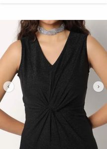 Sleek Black Maxi Dress with Slit