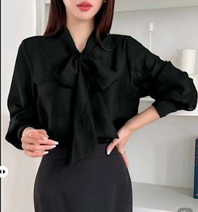 New with tag Pinterest Korean Elegant Black Tie Ne