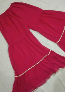 Rani Pink Heavy Sequence Work Kurti with Sharara