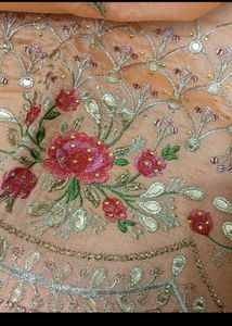 Elegant Peach Kurta Set with Dupatta