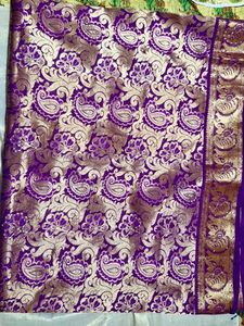 Purple & Gold Silk Saree | Traditional Ethnic Wear