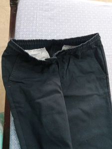 Black Elastic Waist Pants