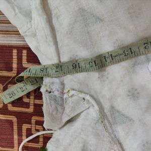 Used white embroided stitched salwar