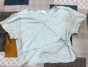 Grey Wrap Style Tank Top